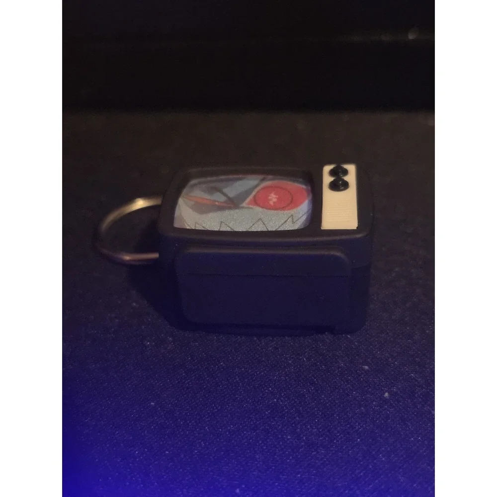 Hazbin Hotel Vox Keychain With Light and Static Sound Clip Electronic Toy Charm